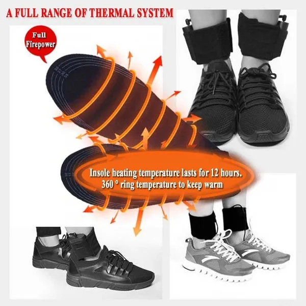 USB Electric Heated Cuttable Black Shoe Insoles Feet Warmer Sock Pad Mat with Cable