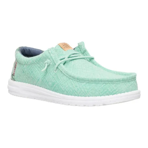 Wally Palm Jute - Dawn Blue/Celadon Green