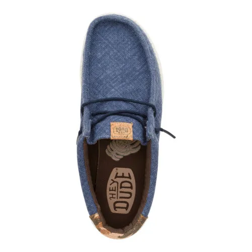 Wally Palm Jute - Navy Blazer/Chili Red