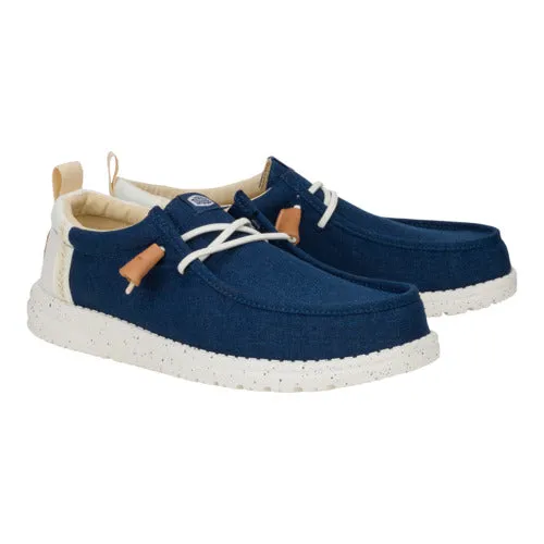 Wally Summer Linen - White/Sargasso Blue