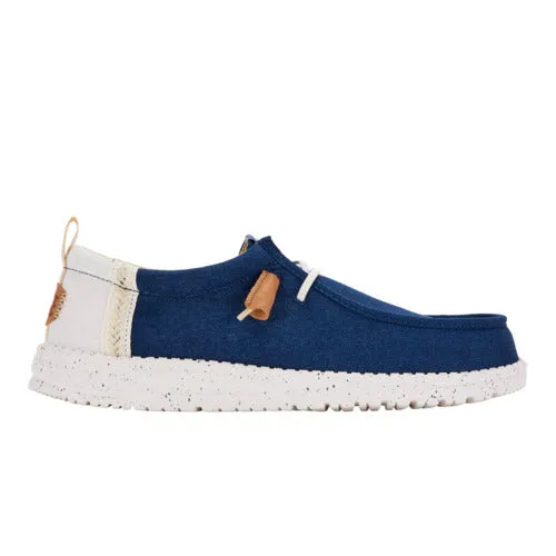 Wally Summer Linen - White/Sargasso Blue