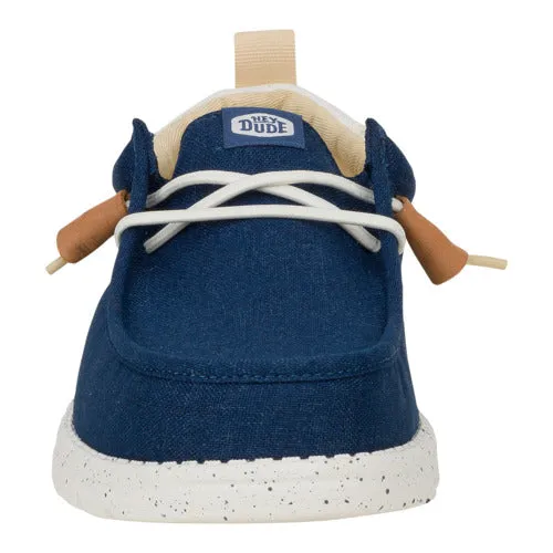 Wally Summer Linen - White/Sargasso Blue