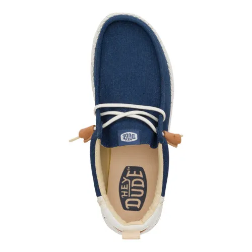 Wally Summer Linen - White/Sargasso Blue