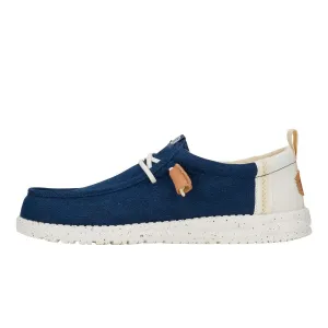 Wally Summer Linen - White/Sargasso Blue