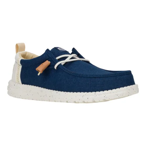 Wally Summer Linen - White/Sargasso Blue