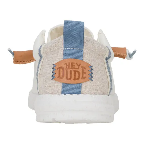 Wally Summer Linen - White/Stone Grey