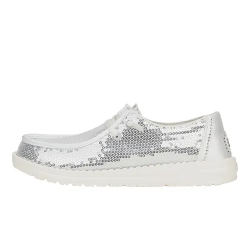 Wendy Disco Sequin - SIlver/White