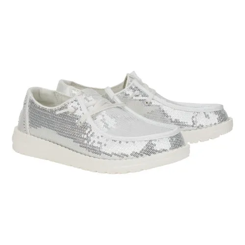 Wendy Disco Sequin - SIlver/White