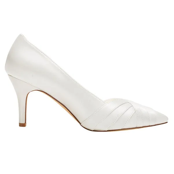 Women's Satin Stiletto Heel Closed Toe Pumps,High Quality Wedding Shoes, L590