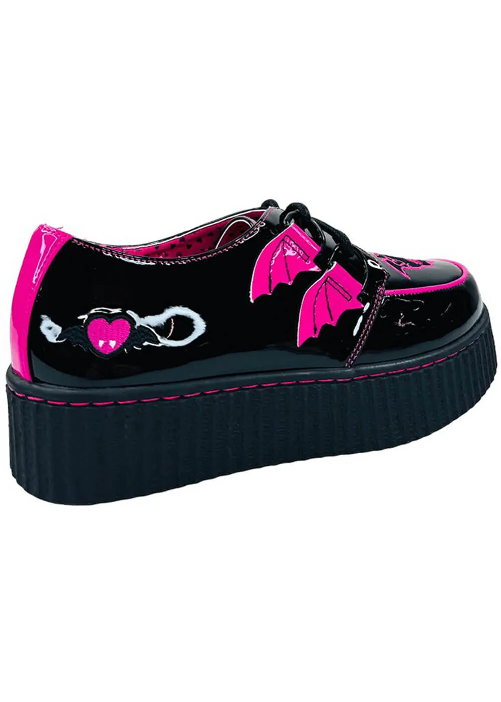YRU Shoes x Monster High Creep Draculaura Creepers Black Pink