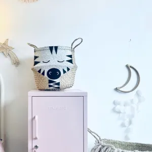 Zebra Handwoven Storage Basket (Large)